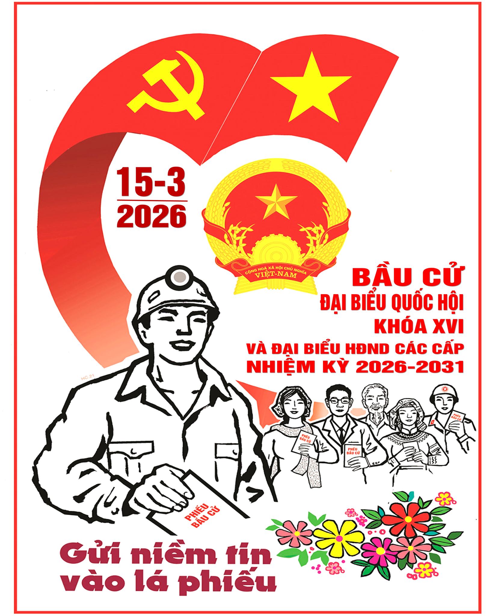 Danh sách 44 ứng cử viên Đại biểu HĐND xã Ea Wy nhiệm kỳ 2026-2031 tại 08 Đơn vị bầu cử trên địa bàn xã.